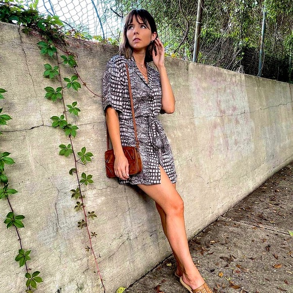 CoutonicStyle Siare Crocodile Pattered Dress - Picture 1 of 5